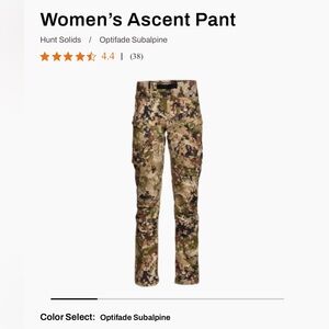Sitka Women's Camouflage Ascent Pant